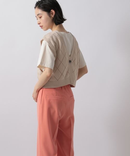 LOWRYS FARM(ローリーズファーム)の「スカシショートベスト2Pワンピース(ワンピース/ドレス・レディース・アイボリー08/ブラック09/ブラウン58/グリーン75・F)」の14枚目の写真