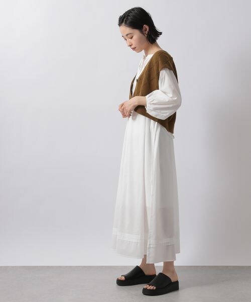 LOWRYS FARM(ローリーズファーム)の「スカシショートベスト2Pワンピース(ワンピース/ドレス・レディース・アイボリー08/ブラック09/ブラウン58/グリーン75・F)」の16枚目の写真