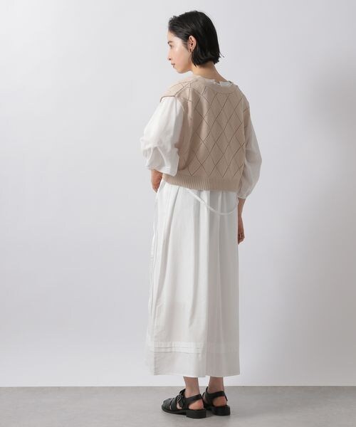 LOWRYS FARM(ローリーズファーム)の「スカシショートベスト2Pワンピース(ワンピース/ドレス・レディース・アイボリー08/ブラック09/ブラウン58/グリーン75・F)」の10枚目の写真