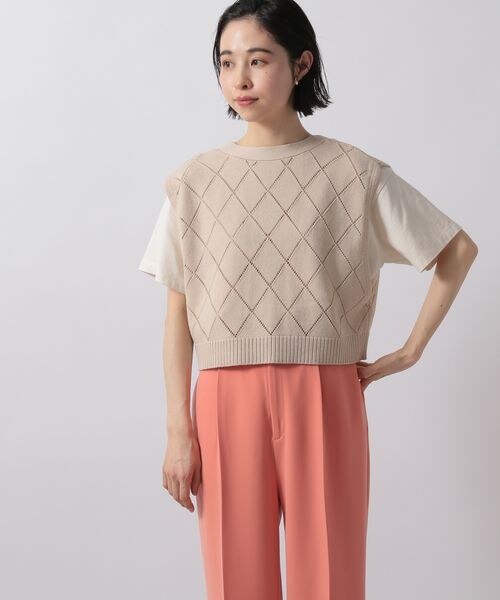 LOWRYS FARM(ローリーズファーム)の「スカシショートベスト2Pワンピース(ワンピース/ドレス・レディース・アイボリー08/ブラック09/ブラウン58/グリーン75・F)」の13枚目の写真