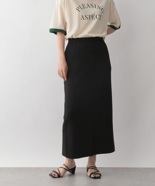 LOWRYS FARM（ローリーズファーム）の「２ＷＡＹニットタイトスカート（スカート・レディース・ブラック09/ピンク22/ブラウン58/グリーン78・F）」の7枚目の写真