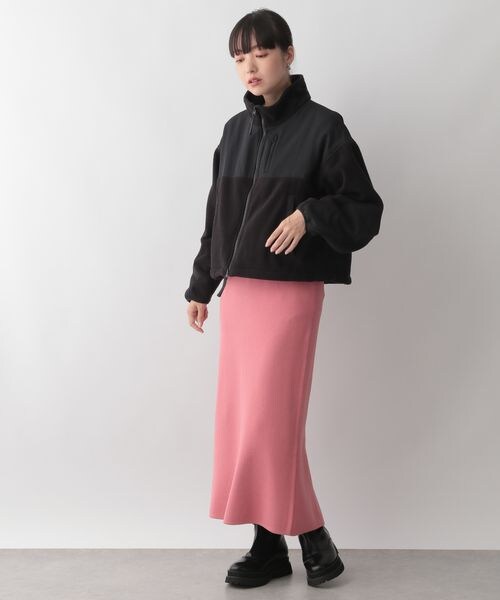 LOWRYS FARM（ローリーズファーム）の「２ＷＡＹニットタイトスカート（スカート・レディース・ブラック09/ピンク22/ブラウン58/グリーン78・F）」の9枚目の写真