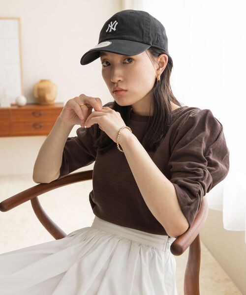 LOWRYS FARM(ローリーズファーム)の「CASUAL CLASSIC CAP(帽子・レディース・ブラック09/ベージュ52・F)」の6枚目の写真