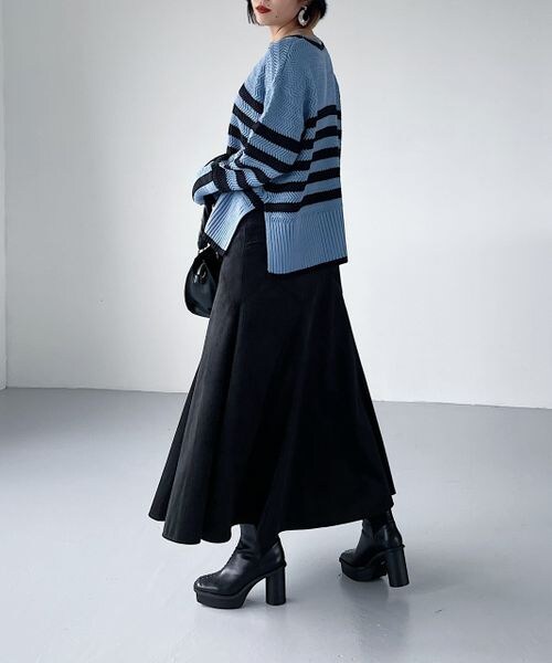 PAGEBOY（ページボーイ）の「ミドルボーダーニット（トップス・レディース・オフホワイト05/チャコール18/ブルー84・F）」の17枚目の写真