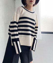 PAGEBOY | ミドルボーダーニット(トップス)
