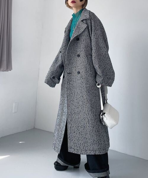 PAGEBOY(ページボーイ)の「ウィングヨークトレンチコート(ジャケット/アウター・レディース・ヘリンボーン08/ブラック09/ブラウン56・S/M)」の8枚目の写真