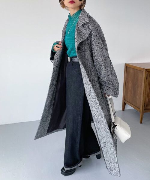 PAGEBOY(ページボーイ)の「ウィングヨークトレンチコート(ジャケット/アウター・レディース・ヘリンボーン08/ブラック09/ブラウン56・S/M)」の14枚目の写真