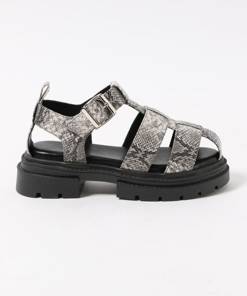 PAGEBOY（ページボーイ）の「グルカサンダル（シューズ・レディース・パイソン柄01/オフホワイト05/ブラック09・M (23.5cm)/L (24.5cm)）」の13枚目の写真