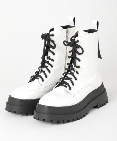 PAGEBOY（ページボーイ）の「ARMYブーツ（シューズ・レディース・オフホワイト05/ブラック09/ターコイズ79・M(23.5cm)/L(24.5cm)）」の11枚目の写真