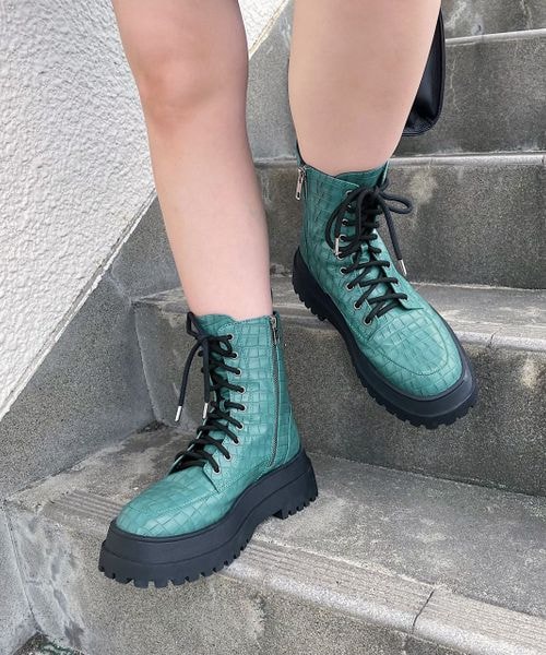 PAGEBOY（ページボーイ）の「ARMYブーツ（シューズ・レディース・オフホワイト05/ブラック09/ターコイズ79・M(23.5cm)/L(24.5cm)）」の10枚目の写真