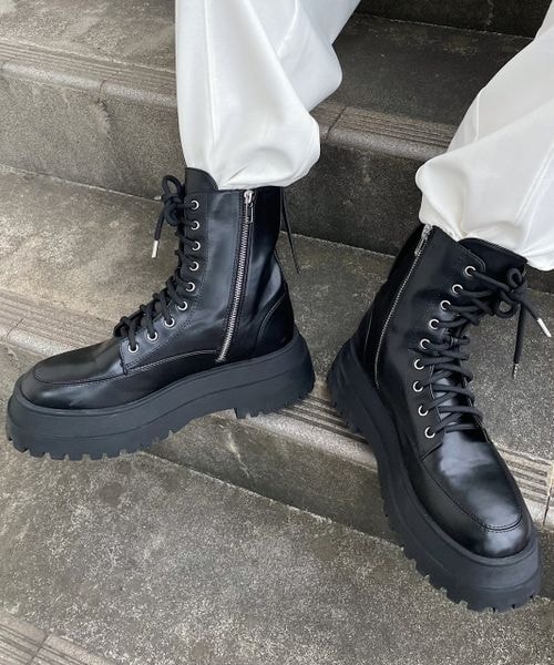 PAGEBOY（ページボーイ）の「ARMYブーツ（シューズ・レディース・オフホワイト05/ブラック09/ターコイズ79・M(23.5cm)/L(24.5cm)）」の7枚目の写真