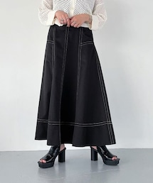 PAGEBOY | チノステッチフレアスカート(スカート)