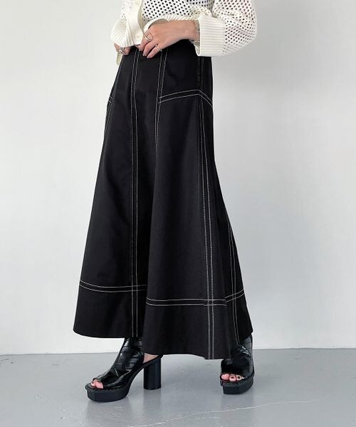 PAGEBOY(ページボーイ)の「チノステッチフレアスカート(スカート・レディース・ブラック09/グレージュ12・F)」の3枚目の写真