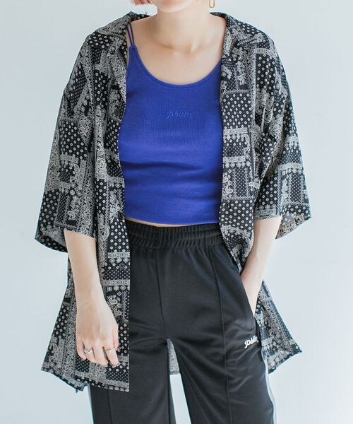 PAGEBOY（ページボーイ）の「カップ付きロゴシシュウキャミ（トップス・レディース・オフホワイト05/ブラック09/ブルー85・FREE）」の17枚目の写真