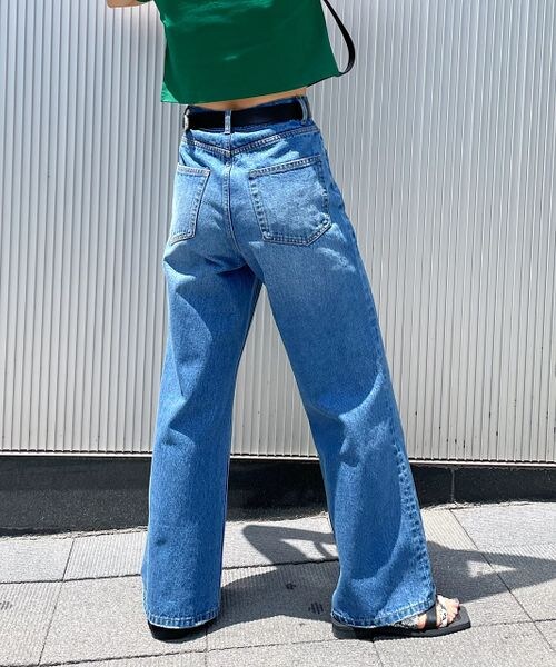 PAGEBOY（ページボーイ）の「サステナデニムワイドフレア（パンツ・レディース・サックスブルー85/インディゴブルー87・25inch/26inch）」の3枚目の写真