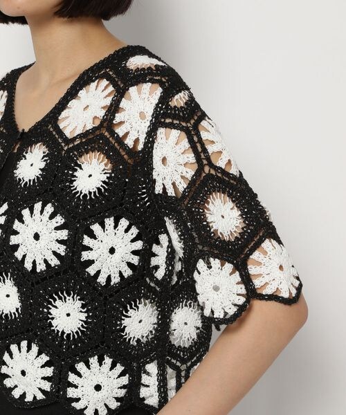 PAGEBOY(ページボーイ)の「クロシェライクショートカーディガン(トップス・レディース・ブラック09/ライム72/ブルー83・F)」の21枚目の写真