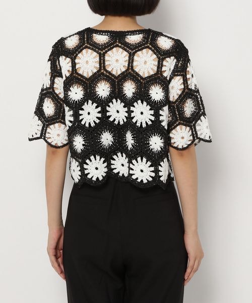 PAGEBOY(ページボーイ)の「クロシェライクショートカーディガン(トップス・レディース・ブラック09/ライム72/ブルー83・F)」の19枚目の写真