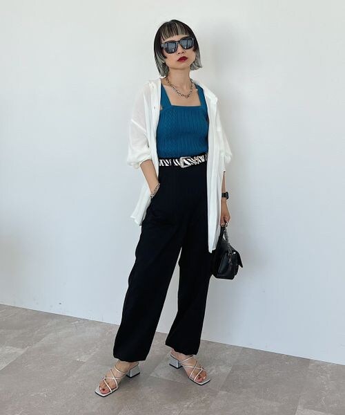 PAGEBOY(ページボーイ)の「スエットワークパンツ(パンツ・レディース・オフホワイト05/ブラック09/杢グレー15・F)」の10枚目の写真