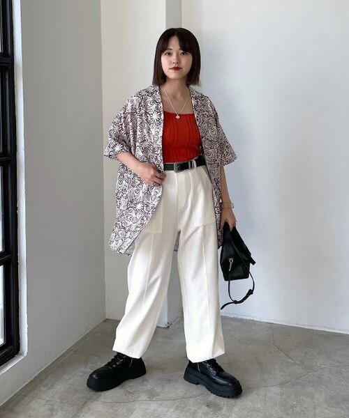 PAGEBOY(ページボーイ)の「スエットワークパンツ(パンツ・レディース・オフホワイト05/ブラック09/杢グレー15・F)」の7枚目の写真