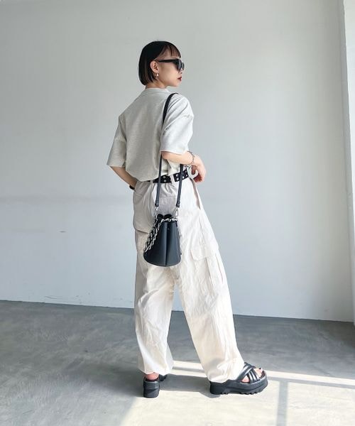 PAGEBOY（ページボーイ）の「イージーカーゴパンツ（パンツ・レディース・オフホワイト05/ブラック09/カーキ78・F）」の8枚目の写真