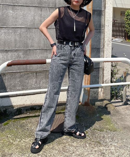 PAGEBOY(ページボーイ)の「メッシュノースリーブタンクセット(トップス・レディース・オフホワイト05/ブラック09・F)」の9枚目の写真