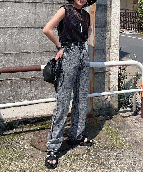 PAGEBOY(ページボーイ)の「メッシュノースリーブタンクセット(トップス・レディース・オフホワイト05/ブラック09・F)」の10枚目の写真