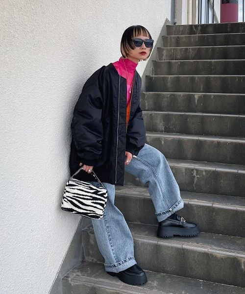 PAGEBOY（ページボーイ）の「シアーギャザータートル（トップス・レディース・マーブル柄01/オフホワイト05/ブラック09/ピンク28/ブルー83・F）」の18枚目の写真