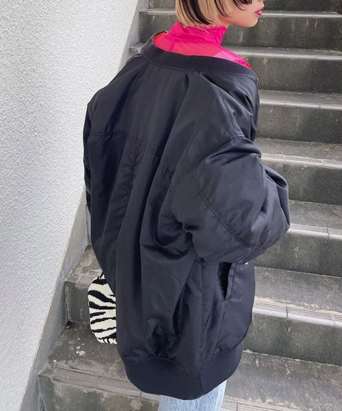 PAGEBOY（ページボーイ）の「ルーズMA-1（ジャケット/アウター・レディース・オフホワイト05/ブラック09/カーキ78・【WEB限定サイズ】S/F）」の16枚目の写真