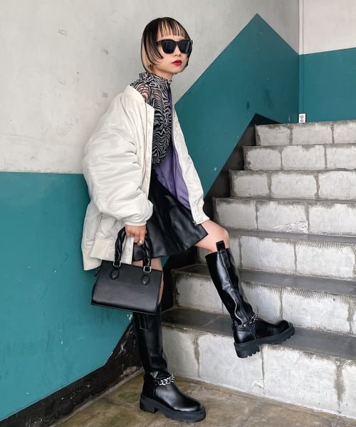 PAGEBOY（ページボーイ）の「ルーズMA-1（ジャケット/アウター・レディース・オフホワイト05/ブラック09/カーキ78・【WEB限定サイズ】S/F）」の12枚目の写真