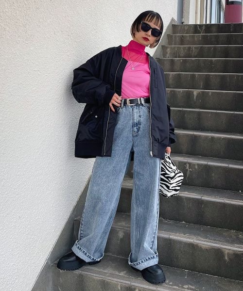 PAGEBOY（ページボーイ）の「ルーズMA-1（ジャケット/アウター・レディース・オフホワイト05/ブラック09/カーキ78・【WEB限定サイズ】S/F）」の20枚目の写真