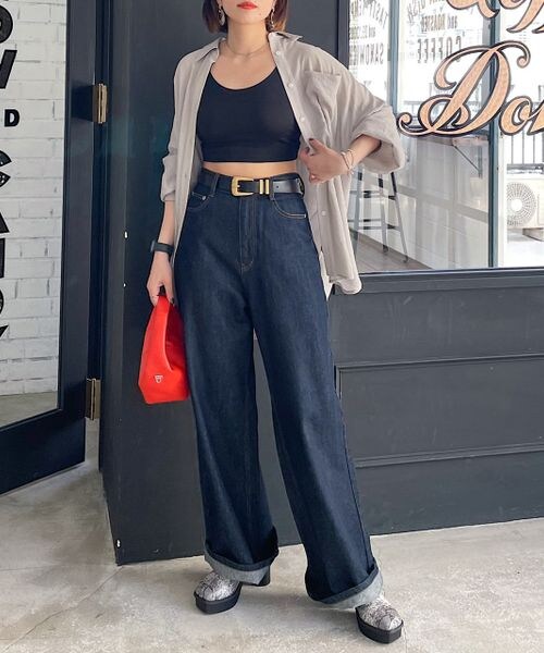 PAGEBOY(ページボーイ)の「楊柳シアーBIGシャツ(トップス・レディース・オフホワイト05/ブラック09/グレージュ12/ロイヤルブルー83・F)」の18枚目の写真