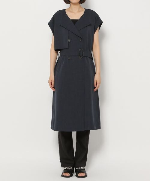 PAGEBOY（ページボーイ）の「トレンチロングジレ（ジャケット/アウター・レディース・ベージュ55/ネイビー88・F）」の14枚目の写真