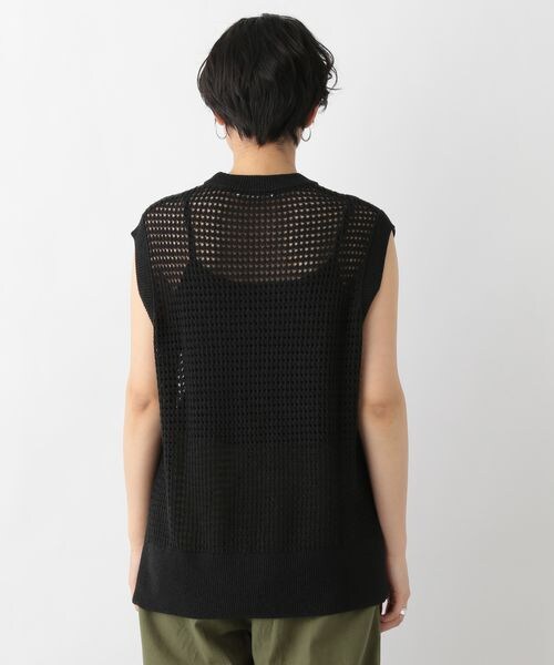 RAGEBLUE(レイジブルー)の「透かし編みノースリーブニット(トップス・レディース・ブラック09/ベージュ52/ブルー85・FREE)」の19枚目の写真