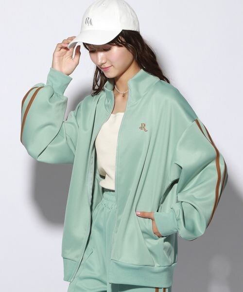 repipi armario（レピピ アルマリオ）の「☆WEB先行予約☆トラックジャケット（トップス・レディース・ブラック09/ミント72・M(150~160cm)/L(160cm~)）」の2枚目の写真