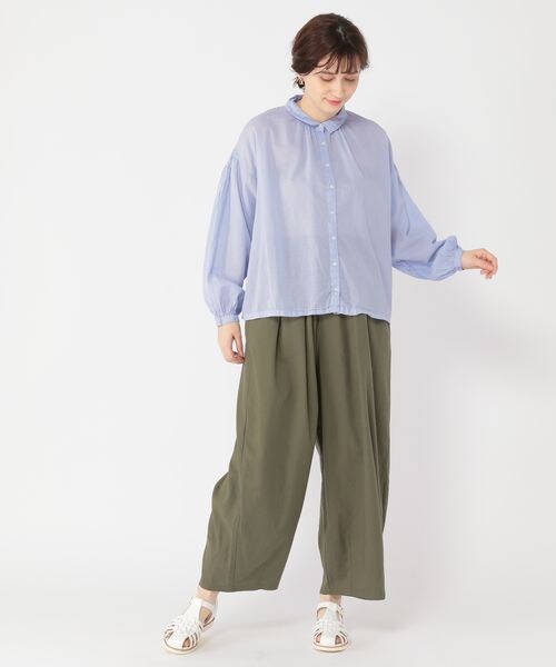 studio CLIP（スタディオクリップ）の「ゆったりパフパンツ[プラスサイズあり]（パンツ・レディース・キャメル54/カーキ78/ブルー80・M/L/LL(WEB限定)/3L(WEB限定)/4L(WEB限定)）」の12枚目の写真