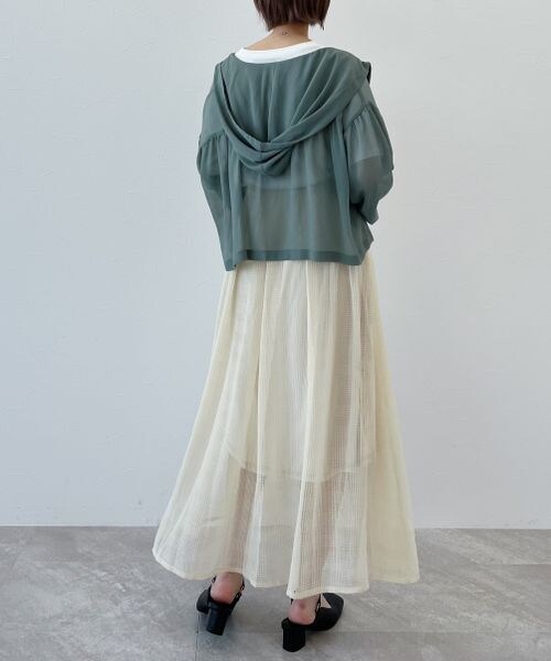 mysty woman(ミスティウーマン)の「シアータックフレアスカート(スカート・レディース・アイボリー08/ブラック09/グレー15・F)」の10枚目の写真