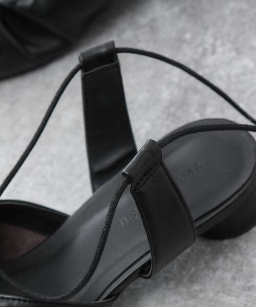 mysty woman（ミスティウーマン）の「レースＵＰギャザーミュール（シューズ・レディース・エクリュ08/ブラック09/ブラウン53・M/L）」の16枚目の写真