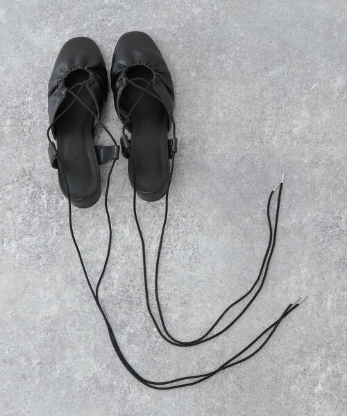 mysty woman（ミスティウーマン）の「レースＵＰギャザーミュール（シューズ・レディース・エクリュ08/ブラック09/ブラウン53・M/L）」の13枚目の写真