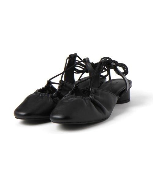 mysty woman（ミスティウーマン）の「レースＵＰギャザーミュール（シューズ・レディース・エクリュ08/ブラック09/ブラウン53・M/L）」の20枚目の写真