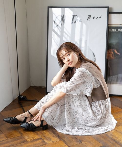 mysty woman（ミスティウーマン）の「レースＵＰギャザーミュール（シューズ・レディース・エクリュ08/ブラック09/ブラウン53・M/L）」の8枚目の写真