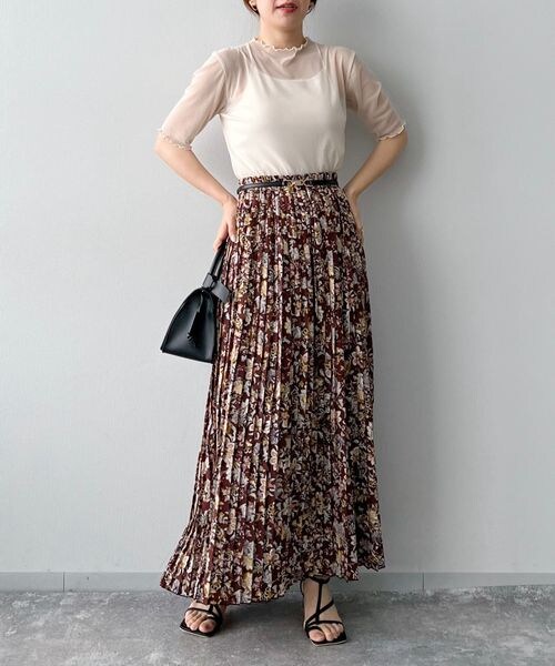 mysty woman(ミスティウーマン)の「無地/柄シアープルオーバー(トップス・レディース・アイボリー08/ブラック09/チャコール柄18/ライトグリーン72/カーキ柄78・F)」の18枚目の写真