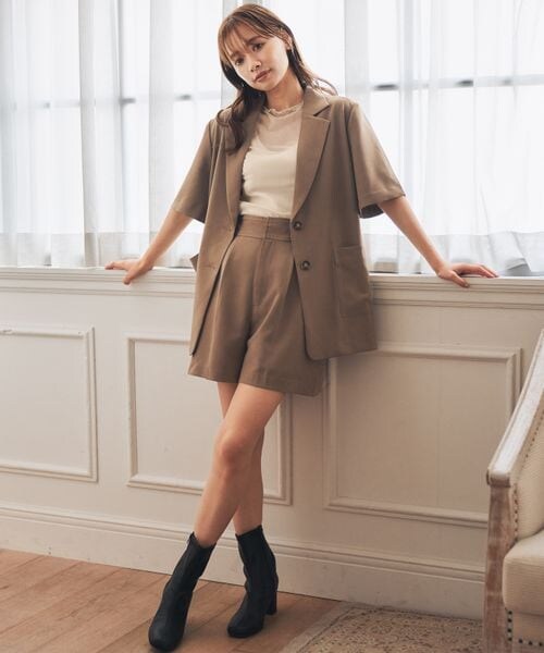 mysty woman(ミスティウーマン)の「無地/柄シアープルオーバー(トップス・レディース・アイボリー08/ブラック09/チャコール柄18/ライトグリーン72/カーキ柄78・F)」の7枚目の写真