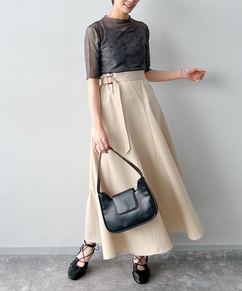 mysty woman(ミスティウーマン)の「無地/柄シアープルオーバー(トップス・レディース・アイボリー08/ブラック09/チャコール柄18/ライトグリーン72/カーキ柄78・F)」の20枚目の写真