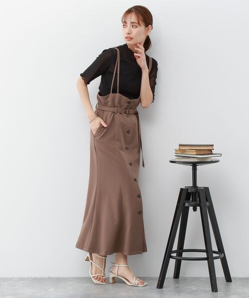 mysty woman(ミスティウーマン)の「無地/柄シアープルオーバー(トップス・レディース・アイボリー08/ブラック09/チャコール柄18/ライトグリーン72/カーキ柄78・F)」の14枚目の写真