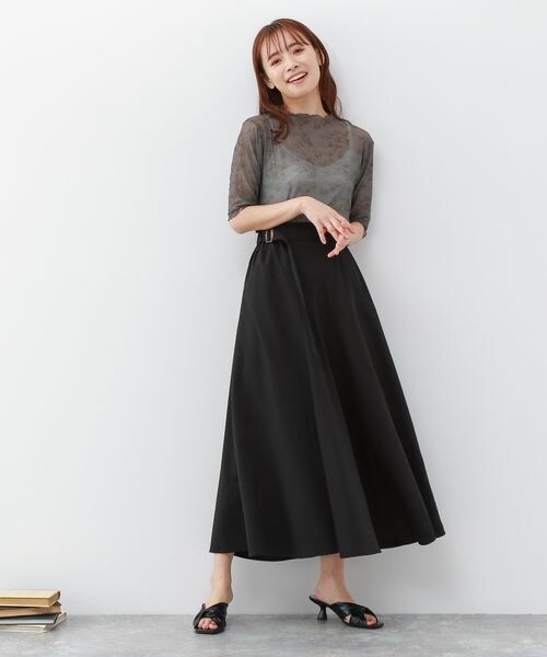 mysty woman(ミスティウーマン)の「無地/柄シアープルオーバー(トップス・レディース・アイボリー08/ブラック09/チャコール柄18/ライトグリーン72/カーキ柄78・F)」の15枚目の写真