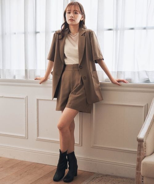 mysty woman(ミスティウーマン)の「無地/柄シアープルオーバー(トップス・レディース・アイボリー08/ブラック09/チャコール柄18/ライトグリーン72/カーキ柄78・F)」の6枚目の写真