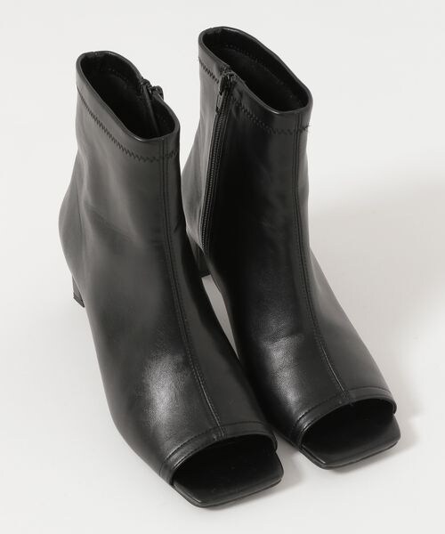 mysty woman（ミスティウーマン）の「オープントゥブーツ（シューズ・レディース・アイボリー08/ブラック09・M/L）」の7枚目の写真