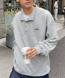 CIAOPANIC（チャオパニック）の「【THOUSAND MILE/サウザンドマイル】別注ハーフスナップスウェット（Tシャツ/カットソー・メンズ）」