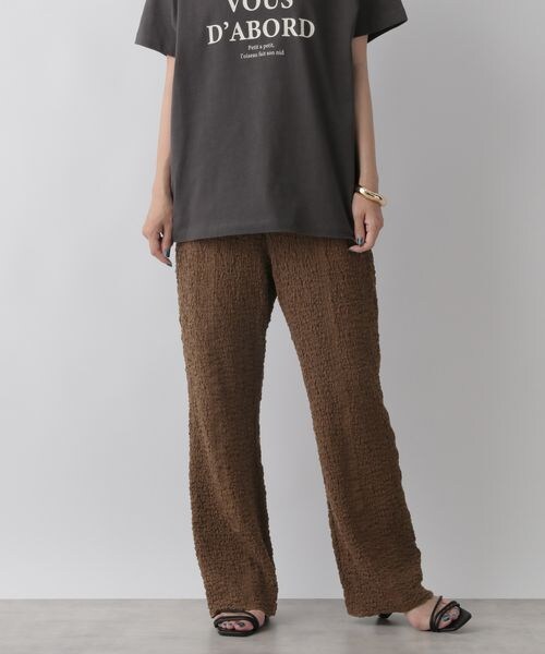 LOWRYS FARM（ローリーズファーム）の「フクレジャガードカットパンツ（パンツ・レディース・アイボリー08/ブラック09/ブラウン58/イエロー65・F）」の10枚目の写真