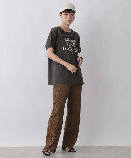 LOWRYS FARM（ローリーズファーム）の「フクレジャガードカットパンツ（パンツ・レディース・アイボリー08/ブラック09/ブラウン58/イエロー65・F）」の9枚目の写真